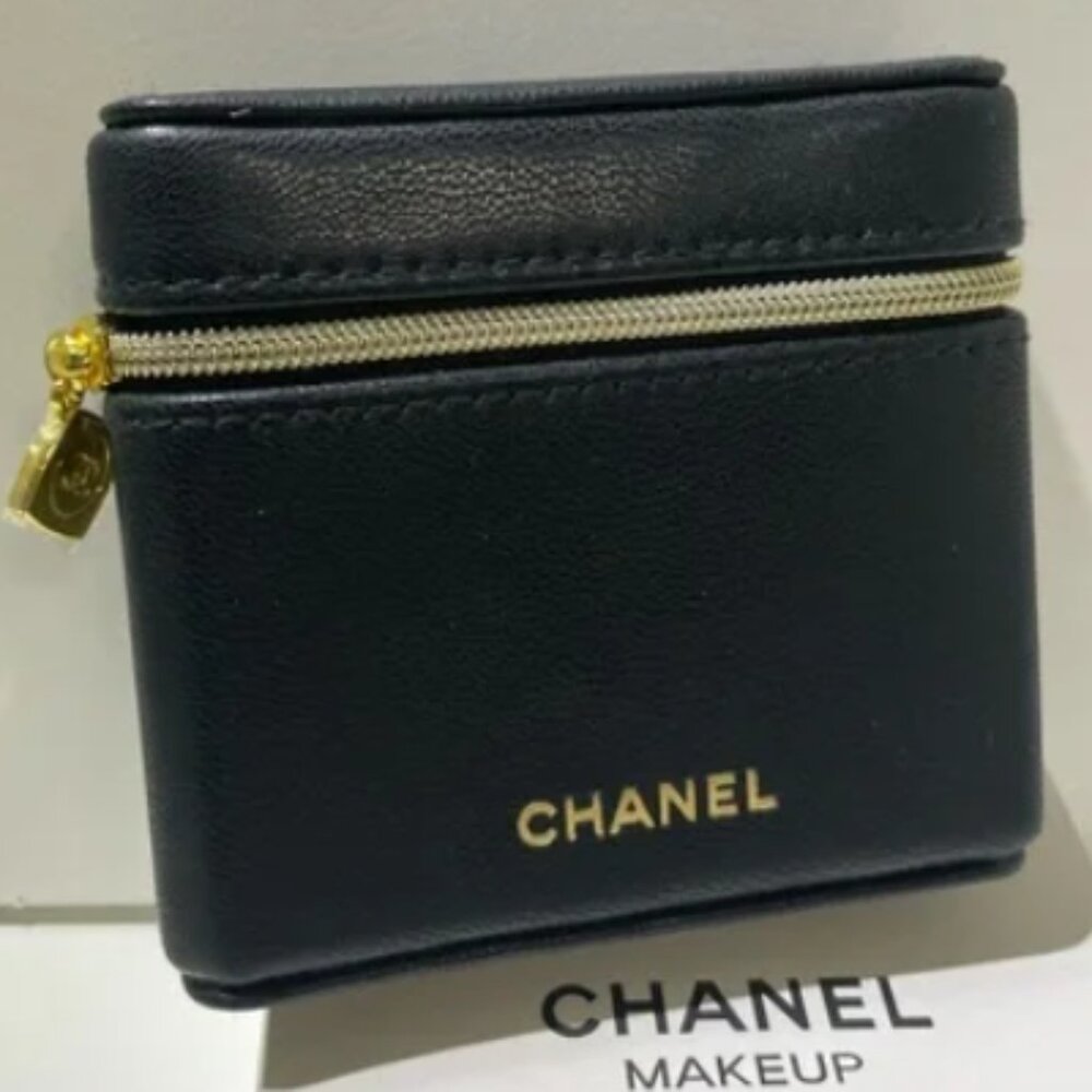 Authentic Chanel Small Leather Bag Case Pouch